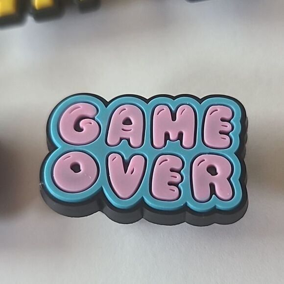 Pac-Man 7-pc Rubber Shoe Charms Game Over Ghost Video Game Arcade 80s Set - Picture 4 of 8